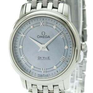 OMEGA De Ville Prestige Diamond MOP Steel Quartz Ladies Watch 424.10.27.60.57...